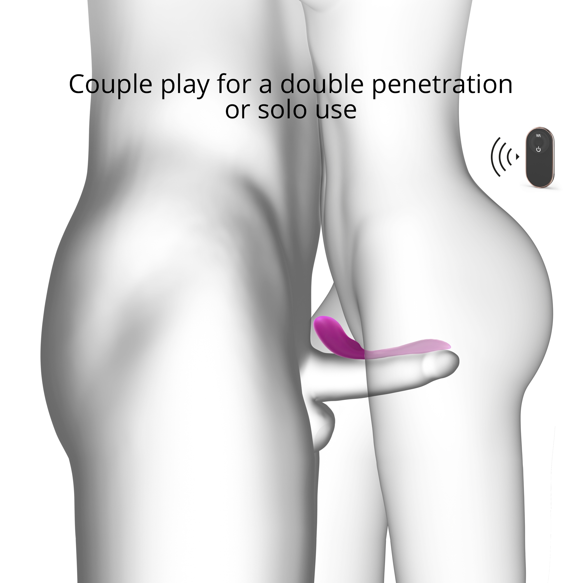 Stimulateur vibrant pour couple MATCH UP Love to Love Fuchsia – Image 5