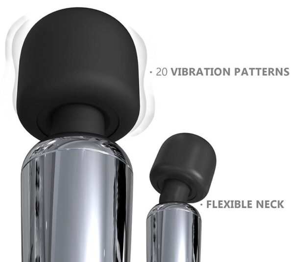 Stimulateur Wand Silvery 30 cm - Tête 55 mm Argenté – Image 6