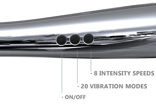 Stimulateur Wand Silvery 30 cm - Tête 55 mm Argenté – Image 7