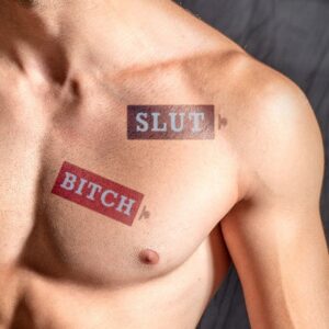 Tatouage éphémère MrB Slut / Bitch 15 x 5cm