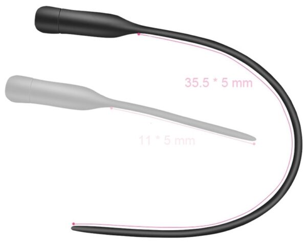 Tige d'urètre vibrante silicone Tigly 35cm - Diamètre 5mm – Image 4
