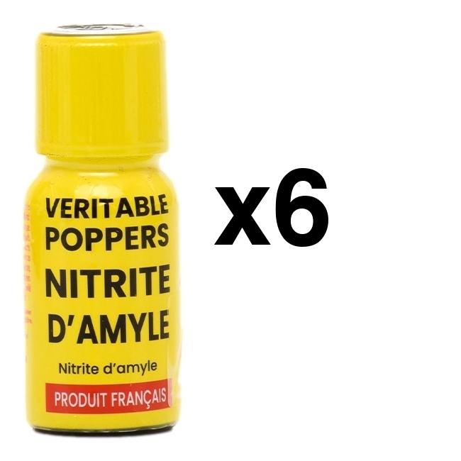 Veritable Poppers Nitrite d'Amyle 15ml x6