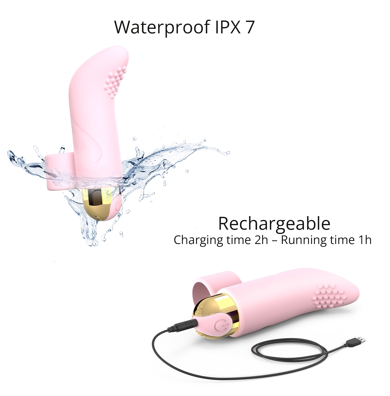 Vibro de doigt Touch Me Love to Love Rose – Image 2