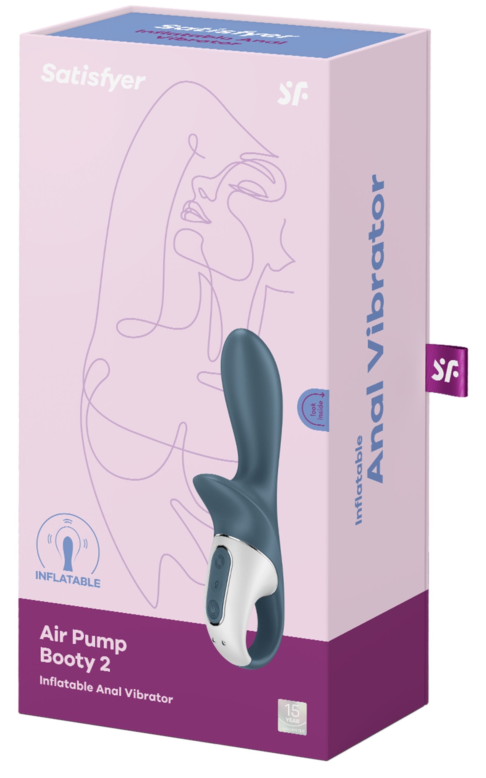 Vibro gonflable Air Pump Booty 2 Satisfyer 8 x 3.5cm – Image 2