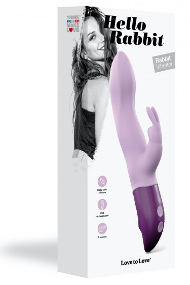 Vibro HELLO RABBIT 24 x 4cm Mauve – Image 2