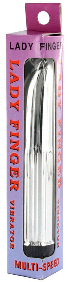 Vibro Lady Finger 11 x 2.5cm Argenté – Image 2