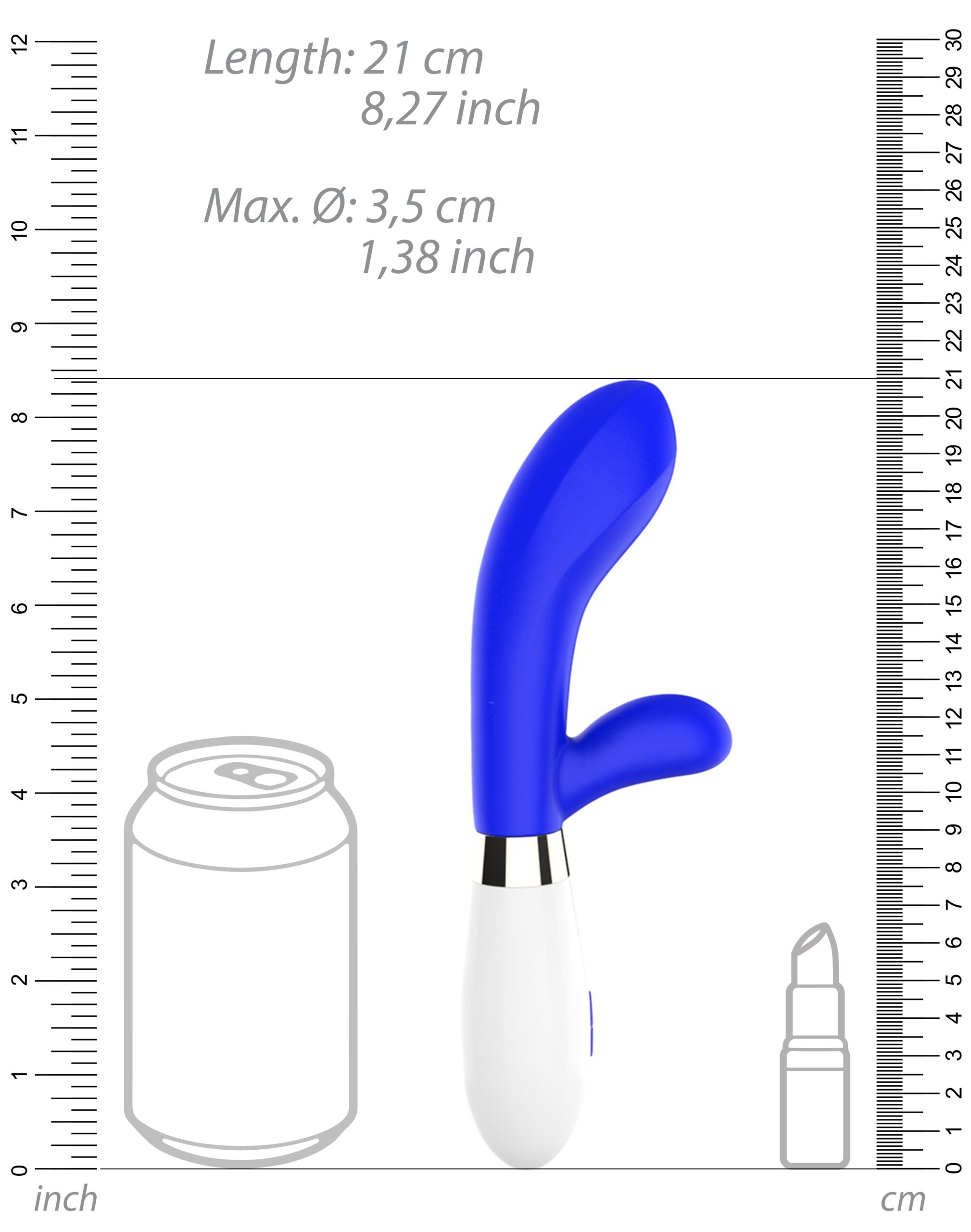 Vibro Rabbit Achilles 20cm Bleu – Image 6