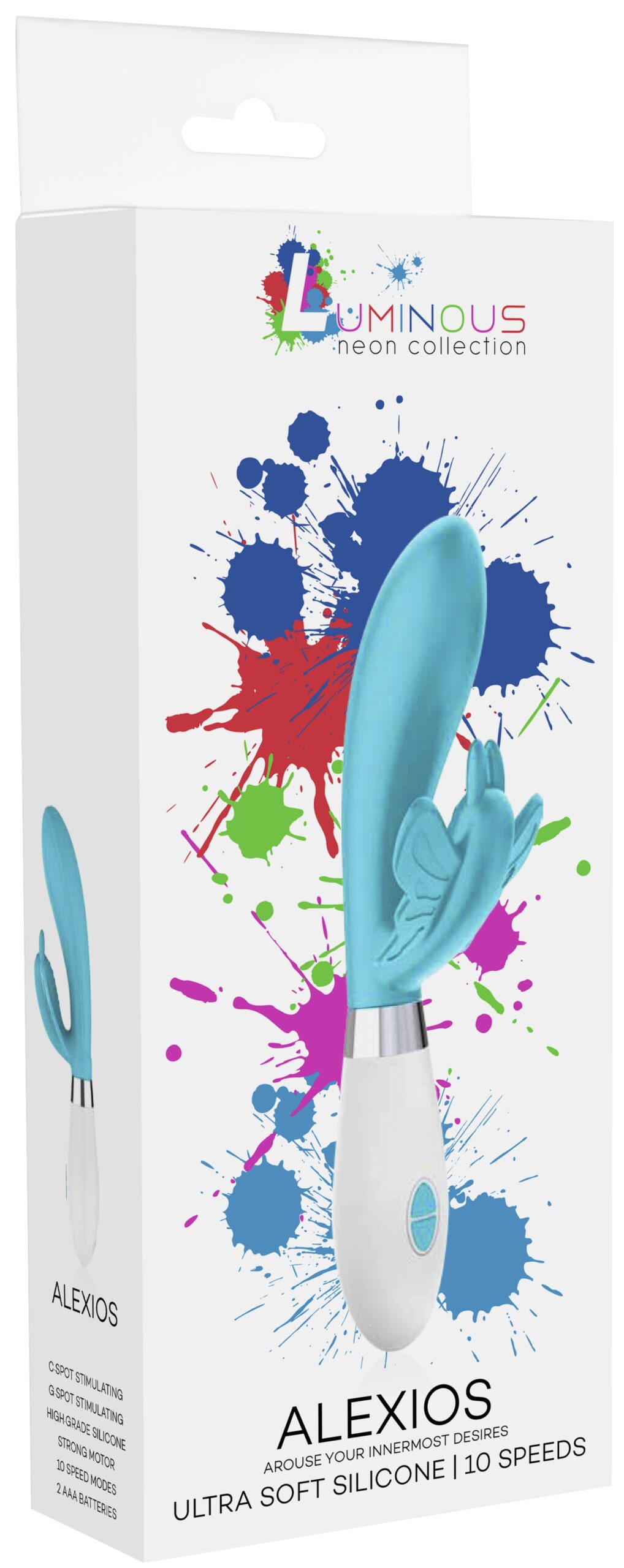 Vibro Rabbit Alexios 21cm Bleu – Image 2