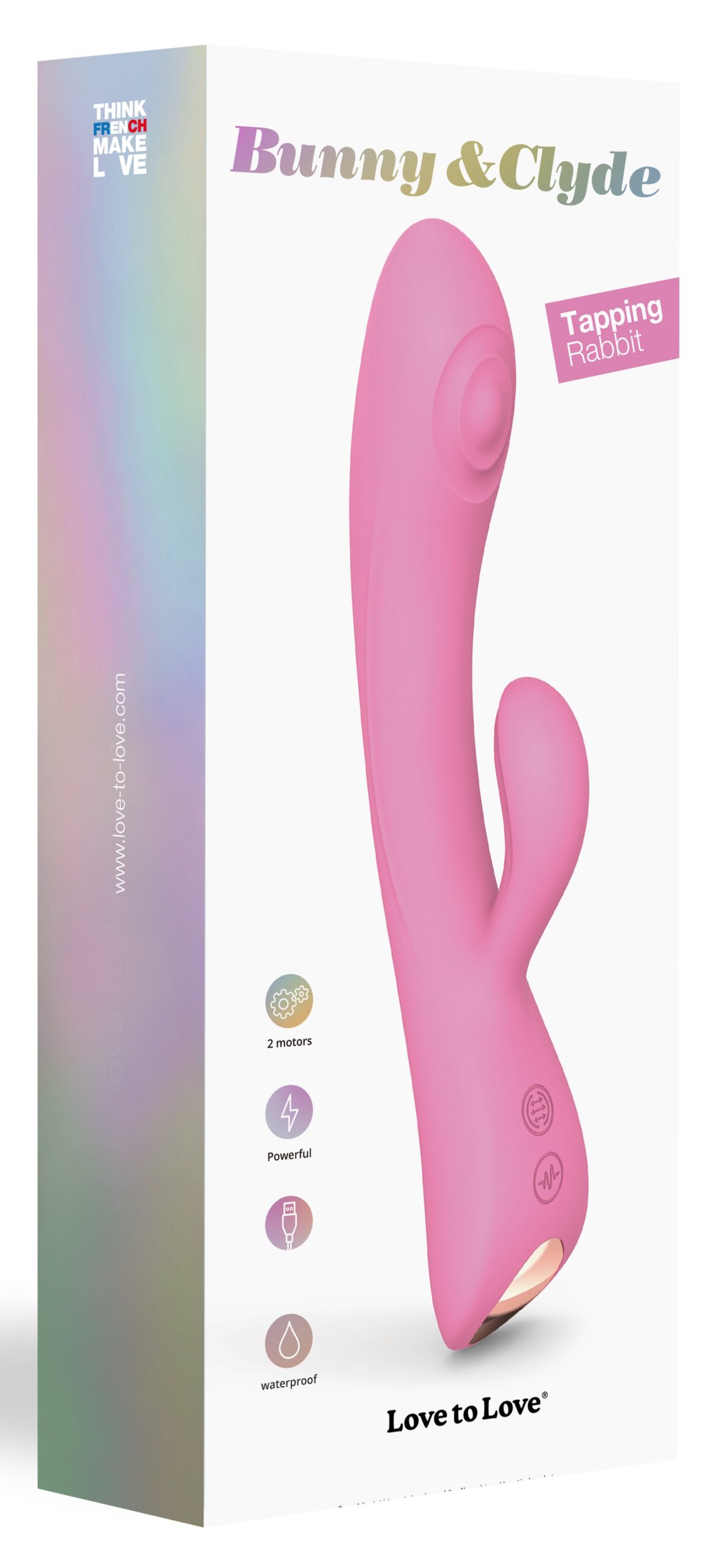 Vibro Rabbit Bunny & Clyde Love to Love 22cm Rose – Image 2
