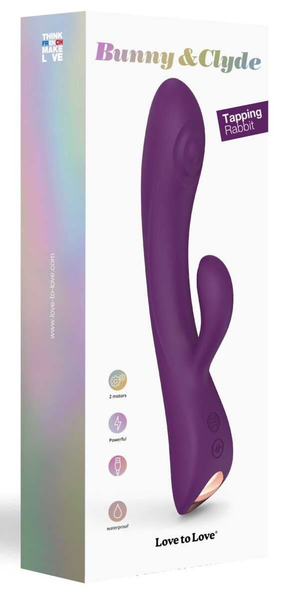 Vibro Rabbit Bunny & Clyde Love to Love 22cm Violet – Image 2