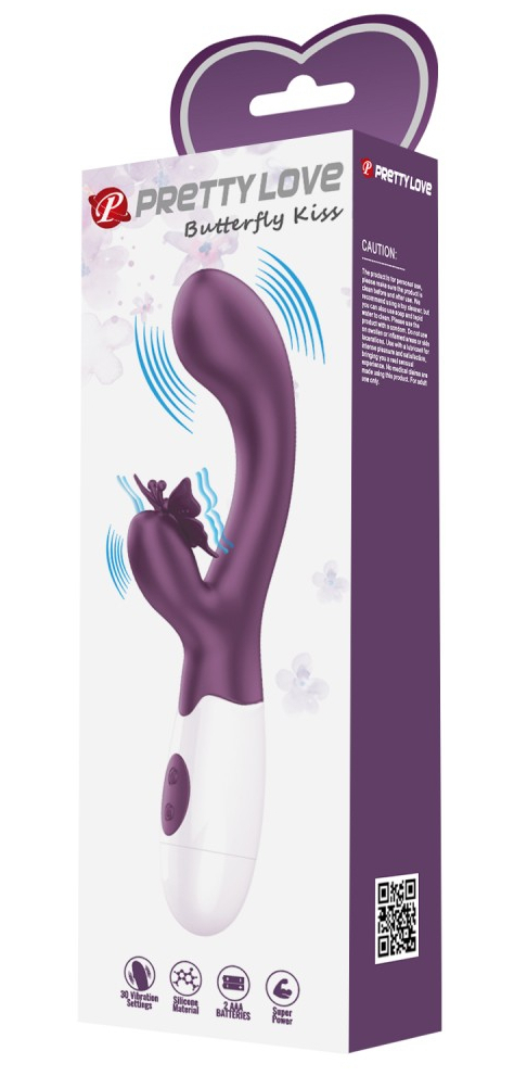 Vibro Rabbit Butterfly Kiss 10 x 3.1cm – Image 2