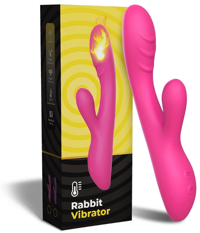 Vibro Rabbit chauffant Spark 22cm Rose – Image 2