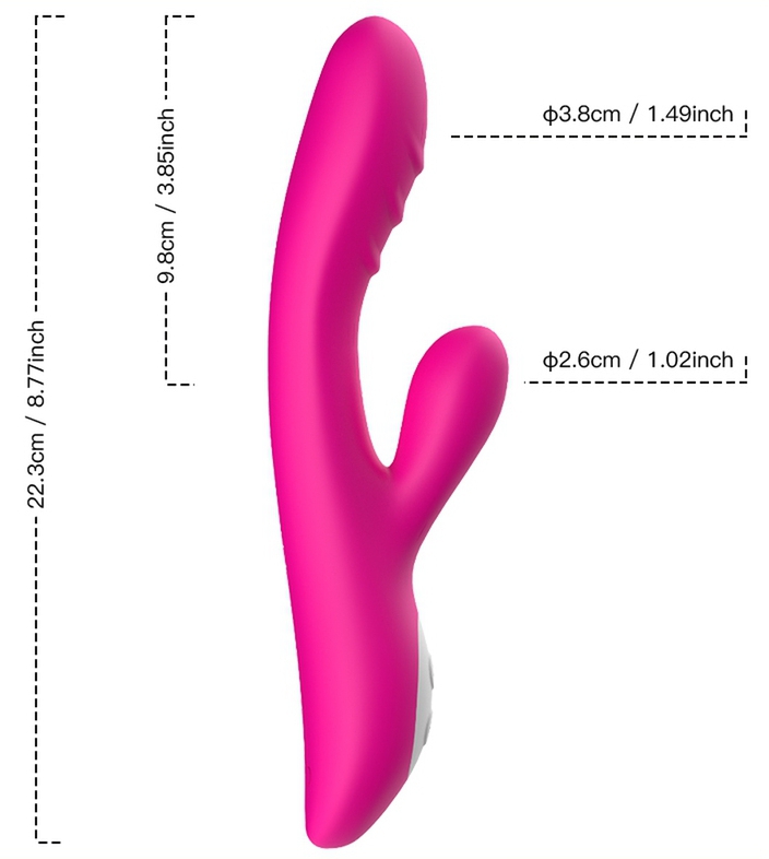 Vibro Rabbit chauffant Spark 22cm Rose – Image 5