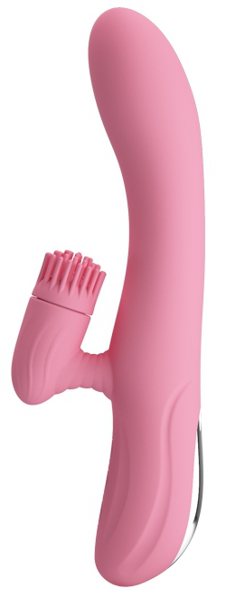 Vibro Rabbit Chris Pretty Love 20 x 3.5 cm Rose – Image 3