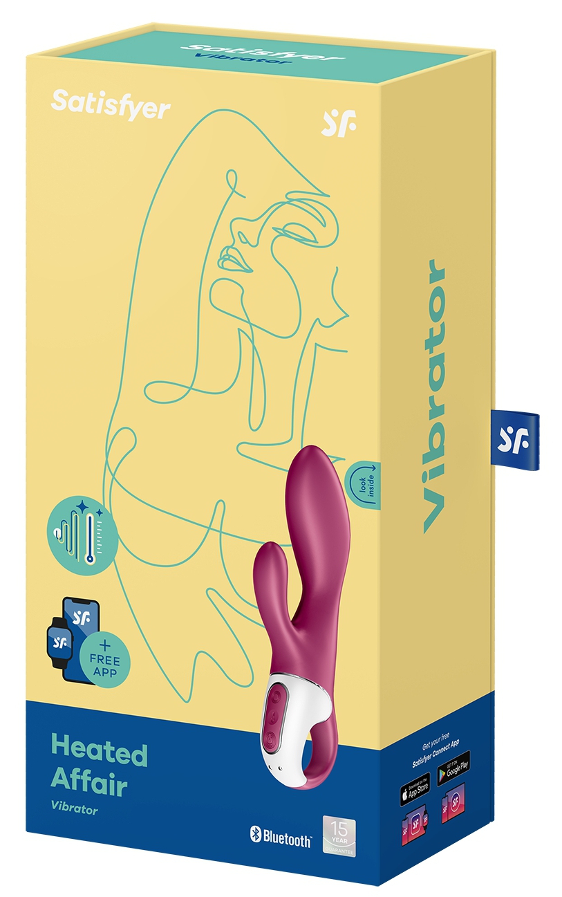 Vibro Rabbit connecté Heated Affair Satisfyer 20cm Mauve – Image 3