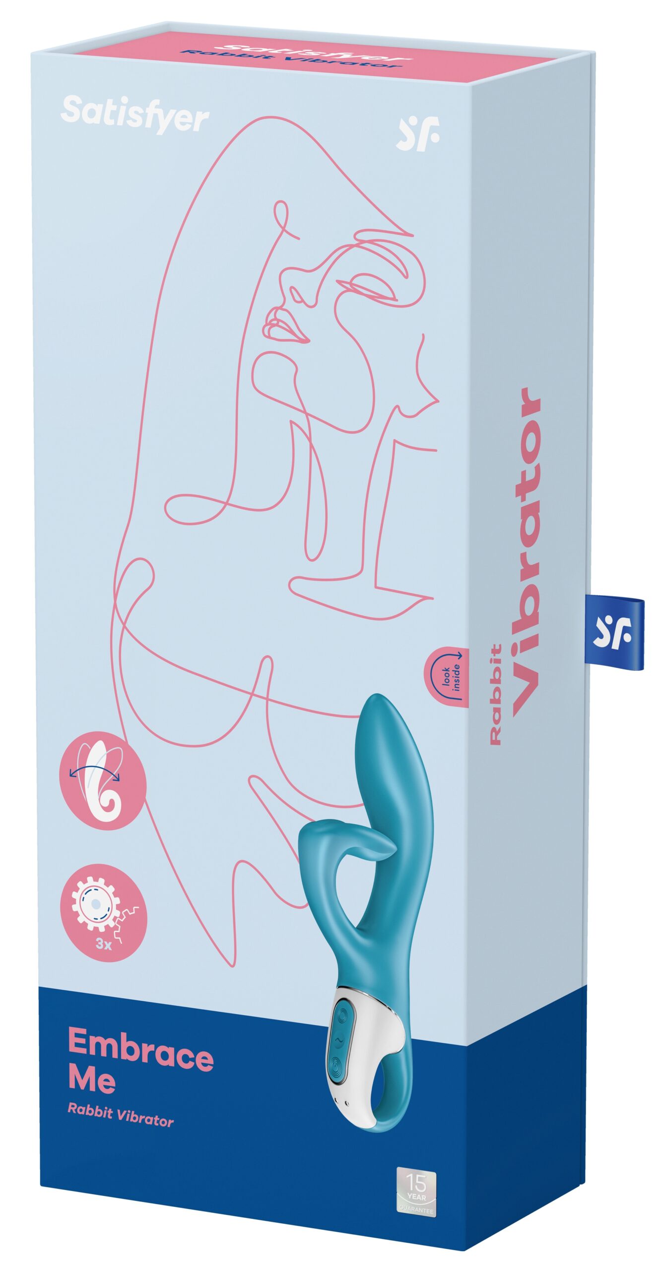 Vibro Rabbit EMBRACE ME Satisfyer 20cm Bleu – Image 2