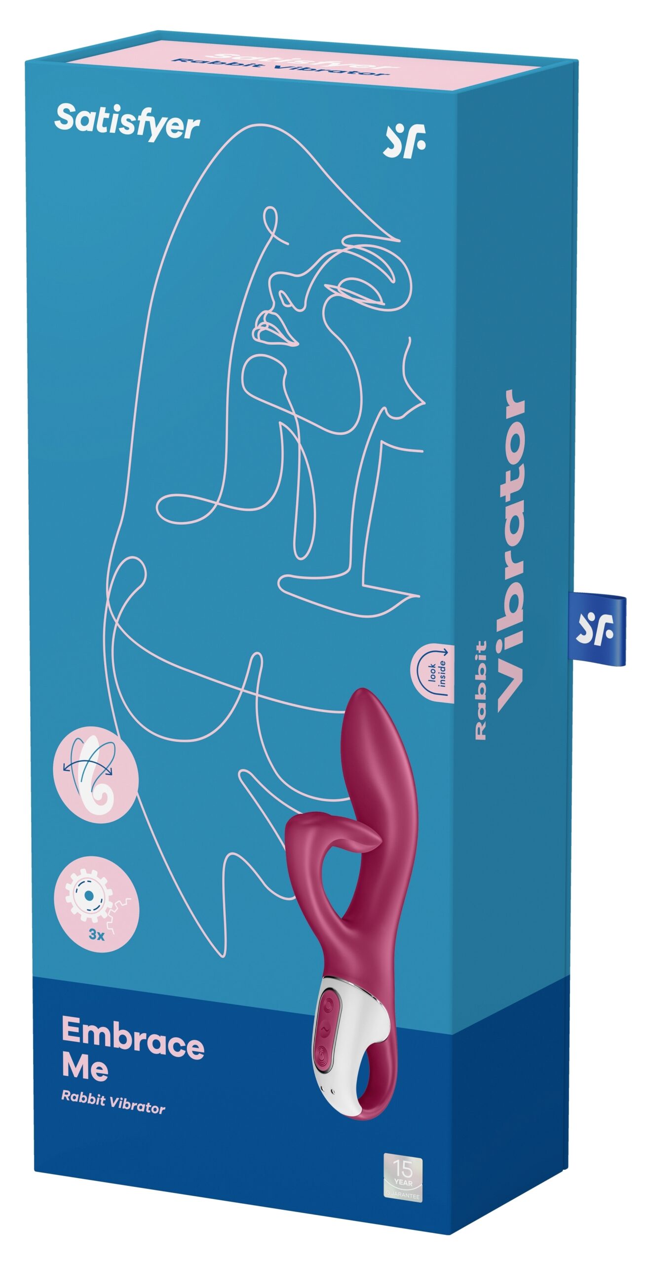 Vibro Rabbit Embrace Me Satisfyer 20cm Fuchsia – Image 2
