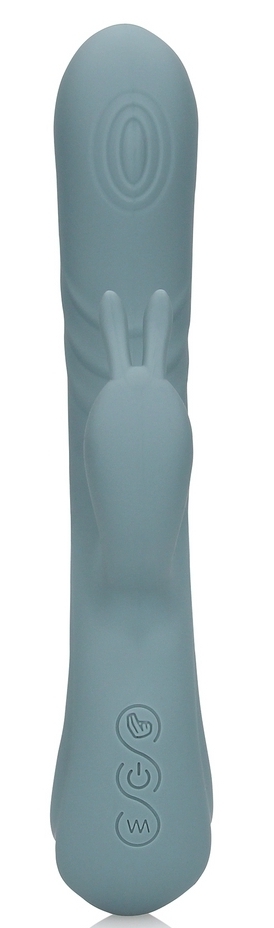 Vibro Rabbit Fingering Motion 23 cm Gris – Image 5