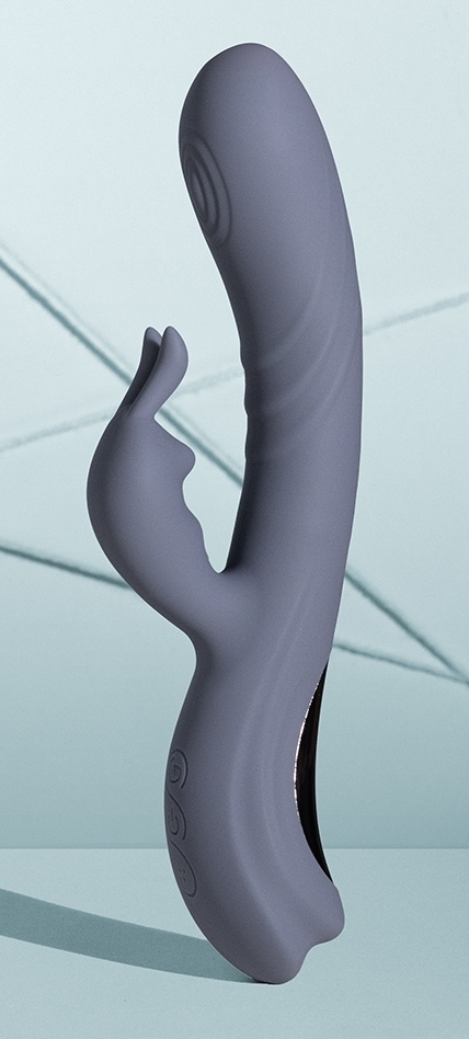 Vibro Rabbit Fingering Motion 23 cm Gris – Image 6