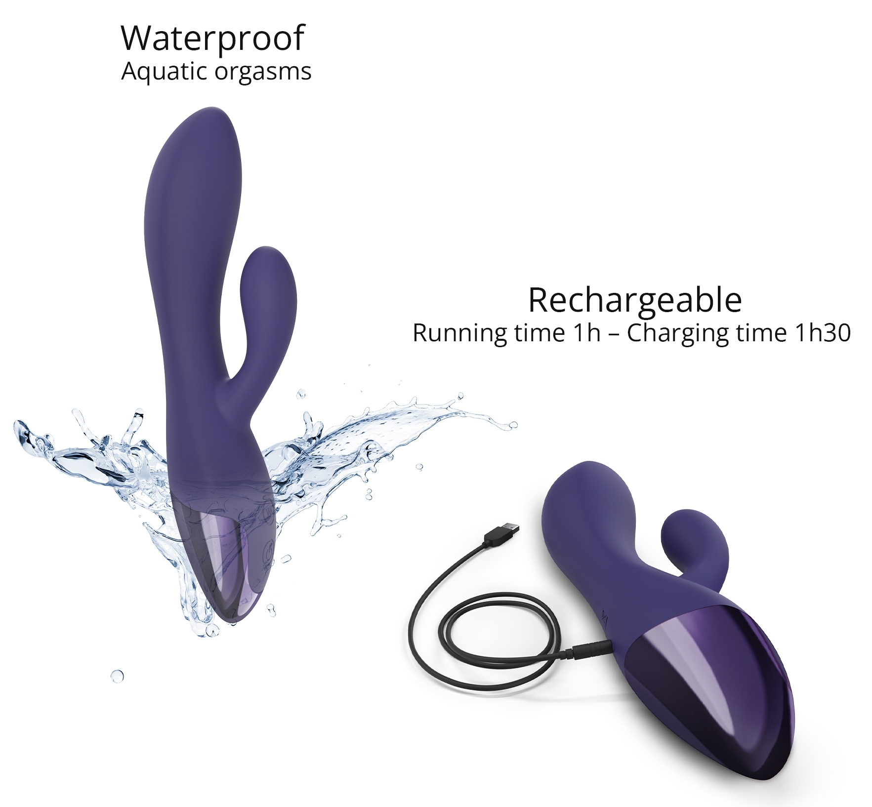 Vibro Rabbit Funky Bunny Love to Love Violet – Image 3