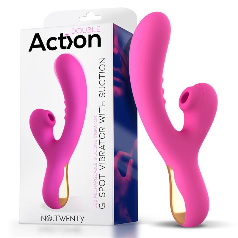 Vibro Rabbit G-Spot Vibrator Action 12 x 3.8cm Rose – Image 2