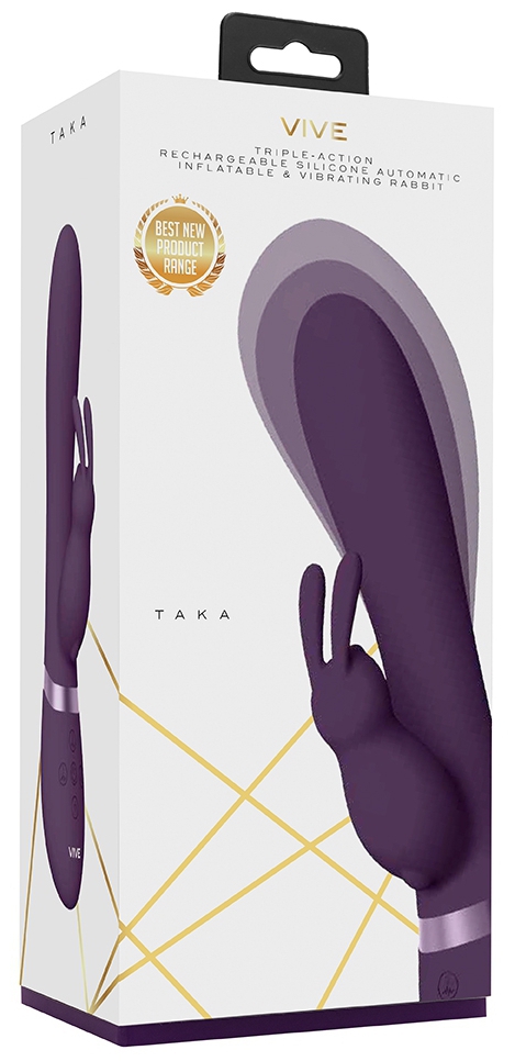 Vibro Rabbit gonflable Taka 22 x 6cm Violet – Image 2
