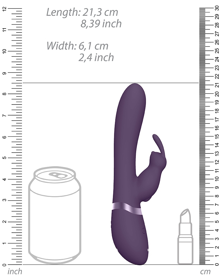 Vibro Rabbit gonflable Taka 22 x 6cm Violet – Image 6