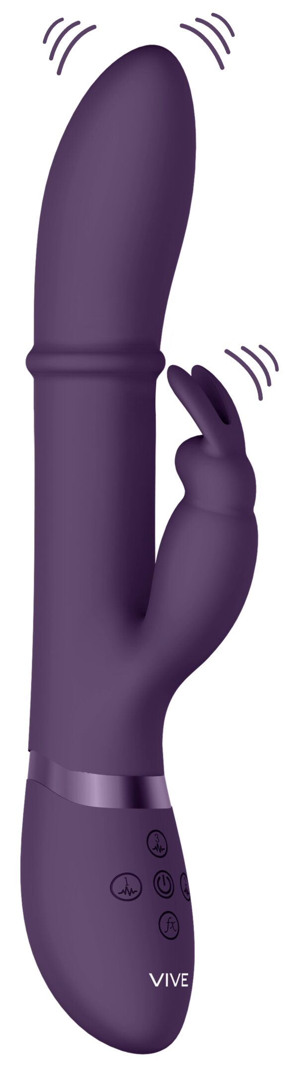 Vibro Rabbit Halo 24.5 x 3.5cm Violet – Image 3