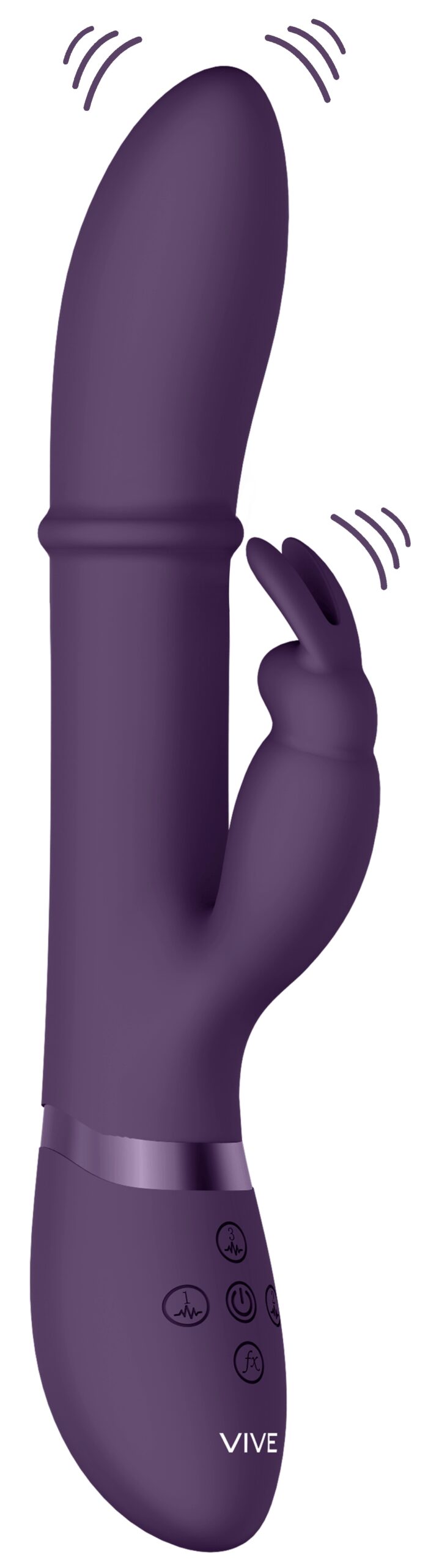 Vibro Rabbit Halo 24.5 x 3.5cm Violet – Image 3