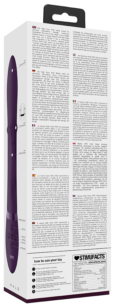 Vibro Rabbit Halo 24.5 x 3.5cm Violet – Image 6