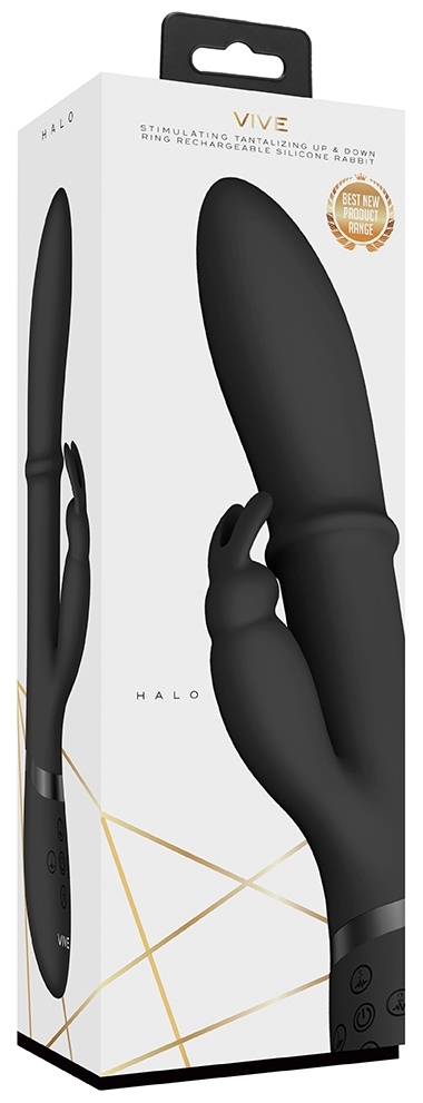Vibro Rabbit Halo 24.5 x3.5cm Noir – Image 2