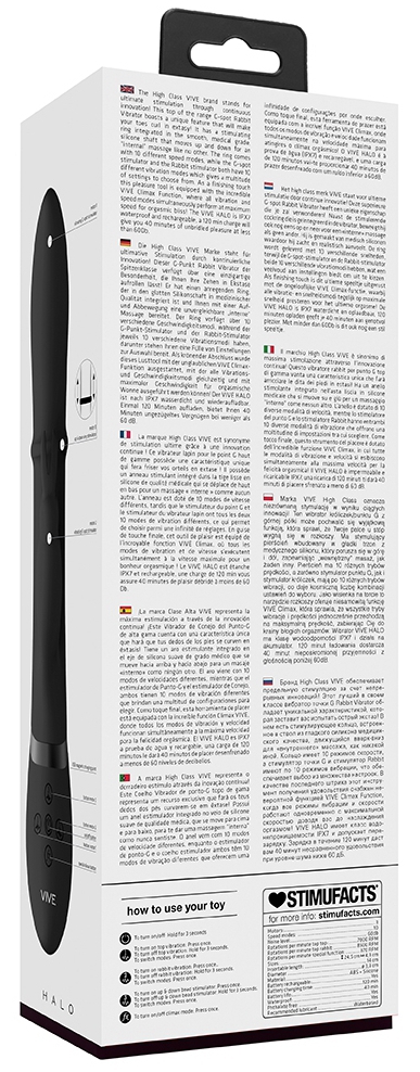 Vibro Rabbit Halo 24.5 x3.5cm Noir – Image 6