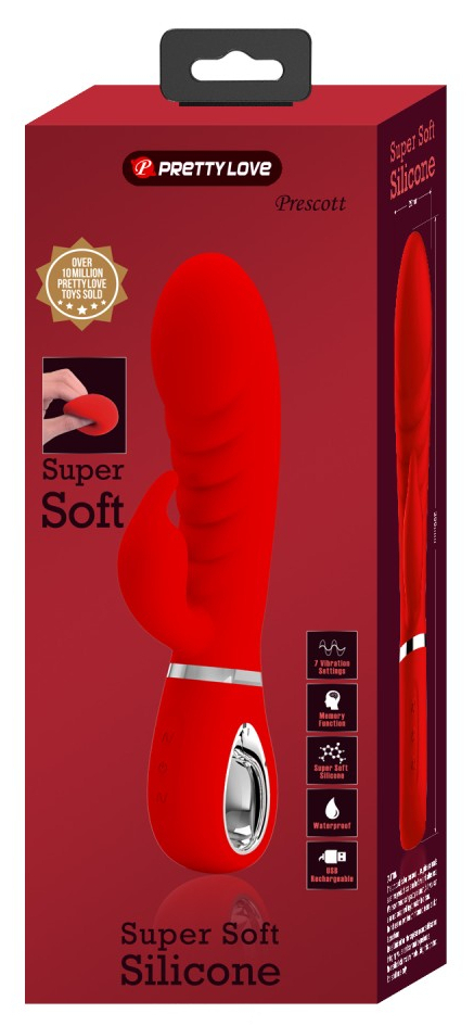 Vibro Rabbit Prescott 12 x 3.9cm Rouge – Image 2