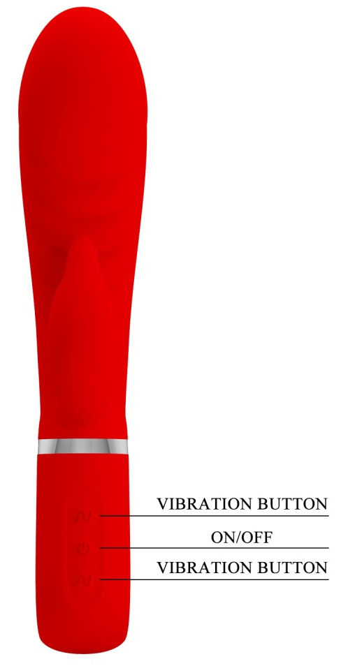 Vibro Rabbit Prescott 12 x 3.9cm Rouge – Image 3