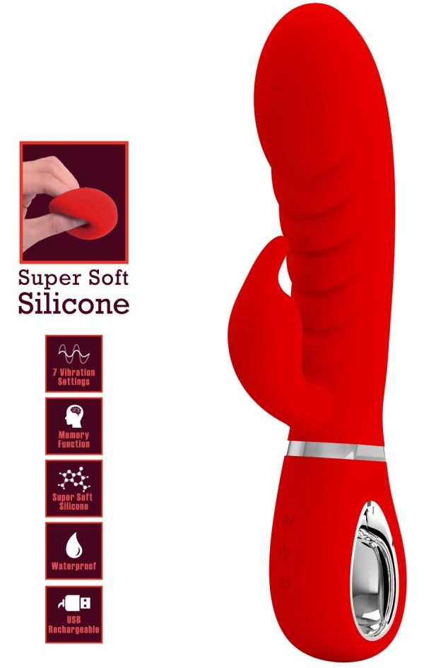 Vibro Rabbit Prescott 12 x 3.9cm Rouge – Image 5