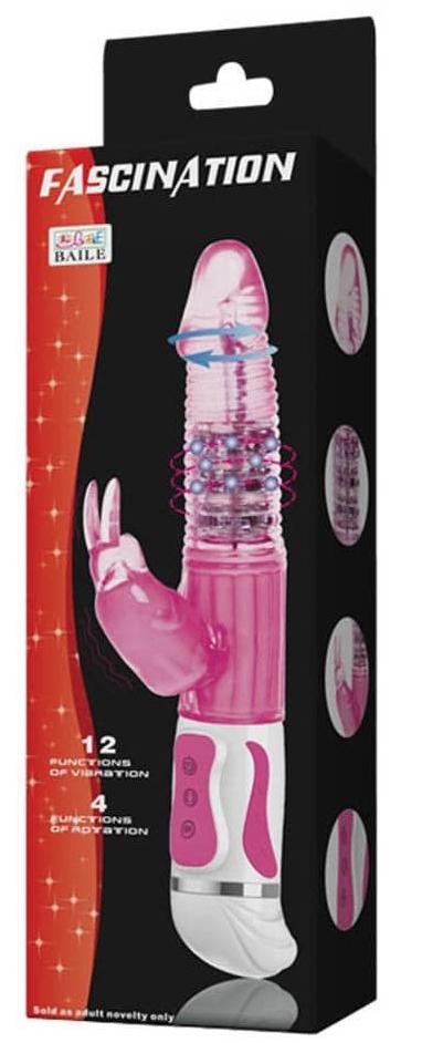 Vibro Rabbit Rotatif Fascination 28cm Rose – Image 2