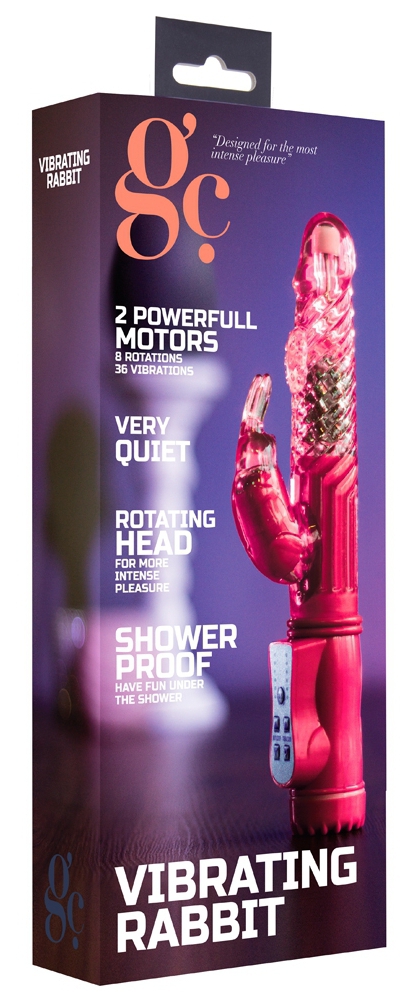 Vibro rabbit rotatif Vibe Coin 23cm Rose – Image 2