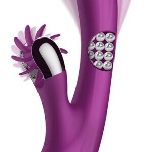 Vibro Rabbit Rotating Double 10 x 3.5cm Violet