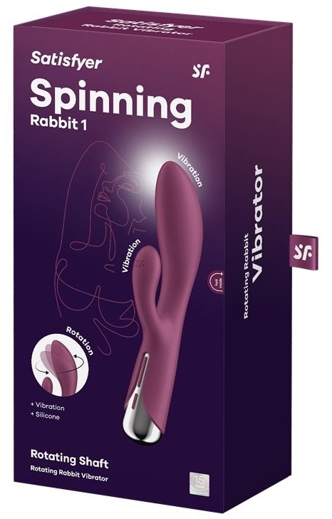 Vibro Rabbit Spinning Rabbit 1 11 x 3.5cm Framboise – Image 2