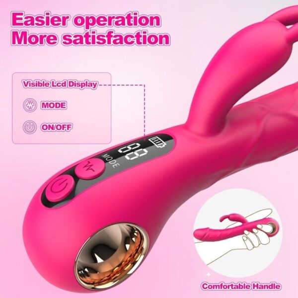 Vibro Rabbit Spotbit 14 x 3.7cm Rose – Image 3