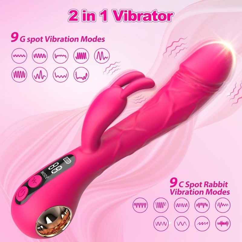 Vibro Rabbit Spotbit 14 x 3.7cm Rose – Image 4