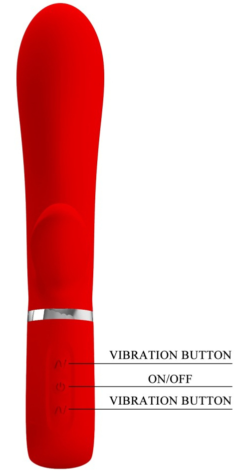 Vibro Rabbit Thomas 11 x 3.8cm Rouge – Image 3