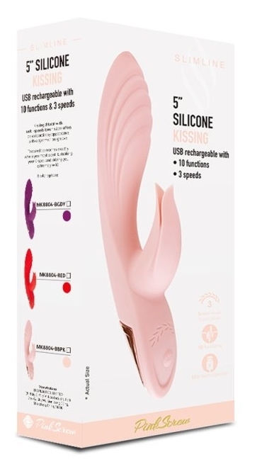Vibro Rabbit Twist Vibe 12 x 3.4cm Rose – Image 2
