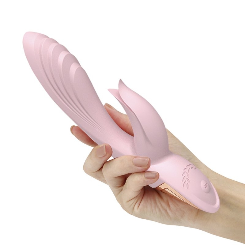 Vibro Rabbit Twist Vibe 12 x 3.4cm Rose – Image 3