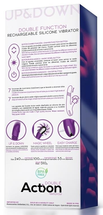 Vibro Rabbit Up & Down 10 x 3.5cm Violet – Image 6