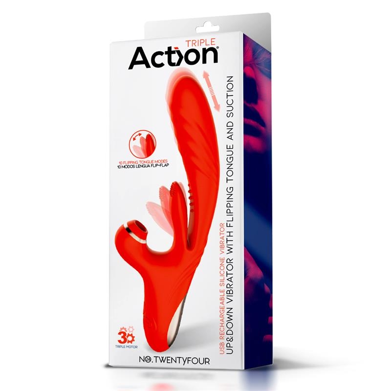 Vibro Rabbit Up & Down Flip Rouge – Image 2