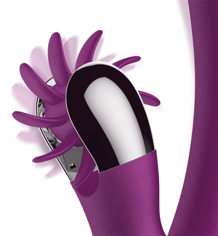 Vibro Rabbit Vibrating Double 10 x 3.5cm Violet – Image 4