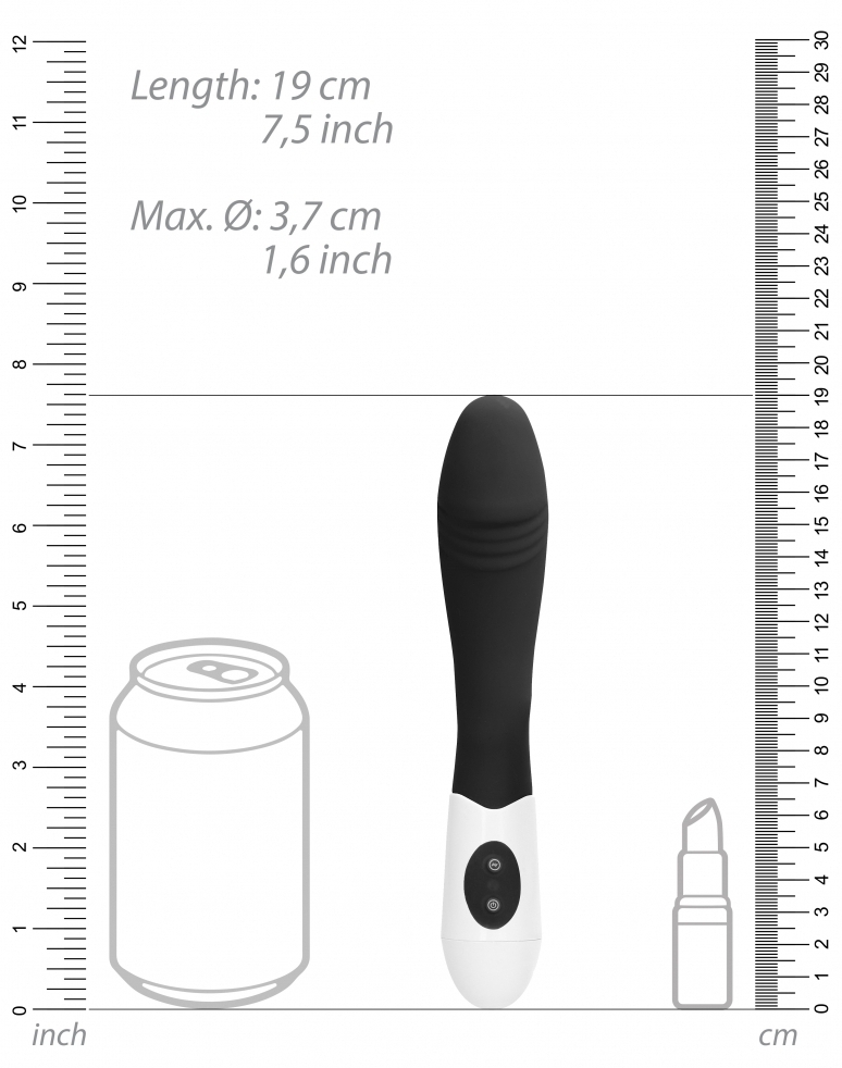 Vibro Ribbed Vibrator 12 x 3.7cm Noir – Image 5