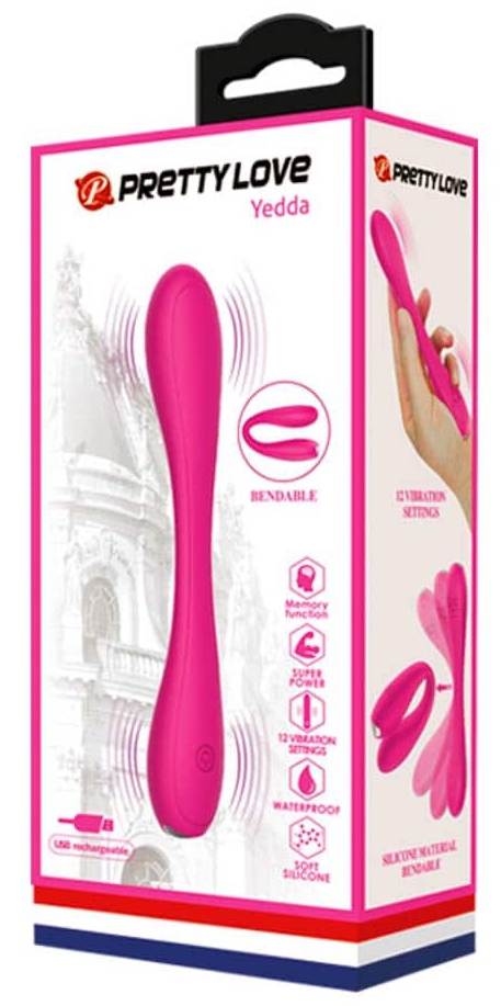 Vibro Yedda Pretty Love 17 x 2.7 cm Rose – Image 2