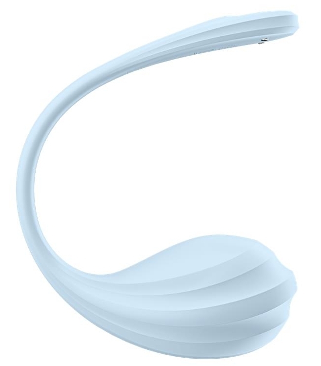 Vibromasseur Connecté Point G Smooth Petal 8.5 x 3.8cm Bleu Clair – Image 3